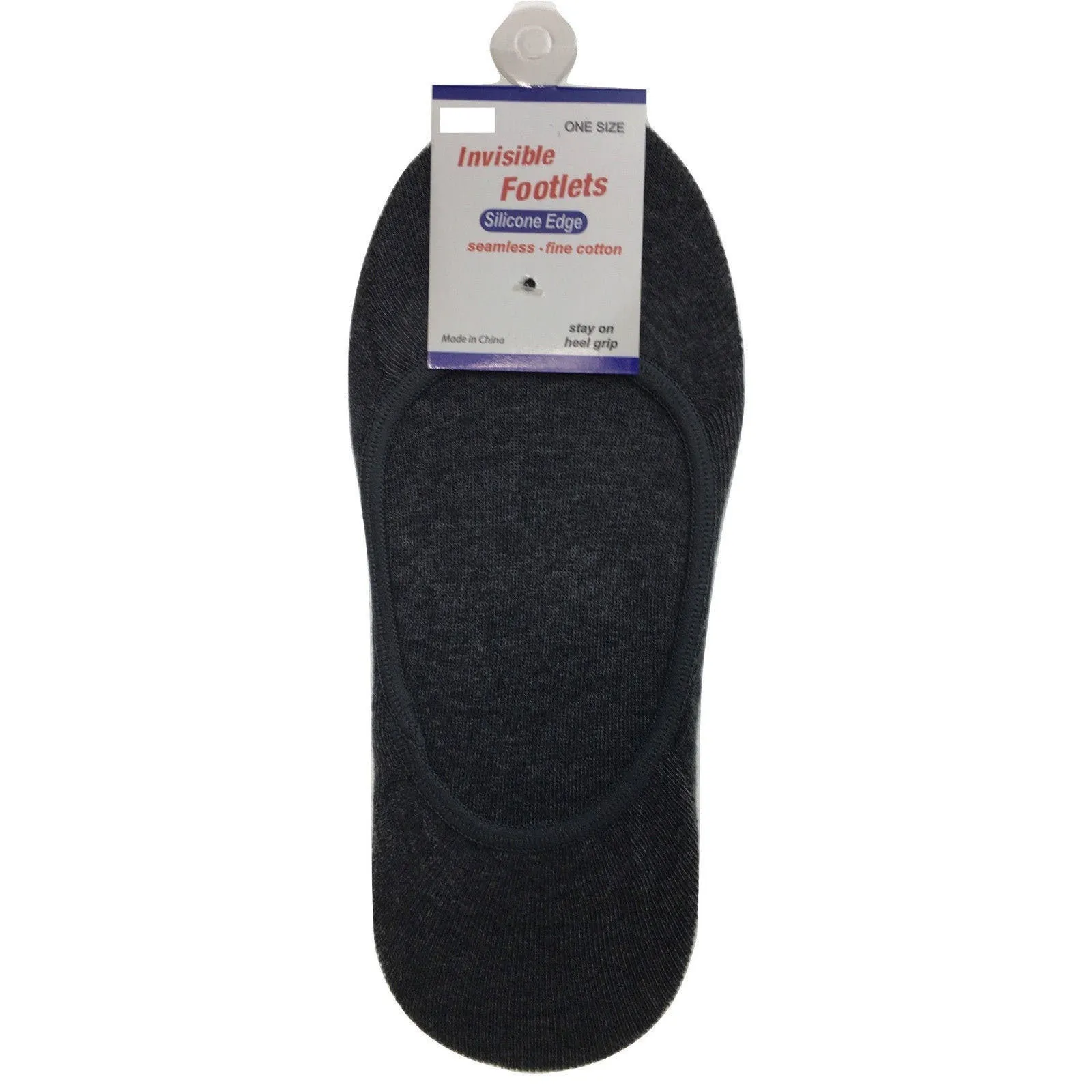 1x NO SHOW COTTON SOCKS Non Slip Heel Grip Low Cut Invisible Footlet Seamless