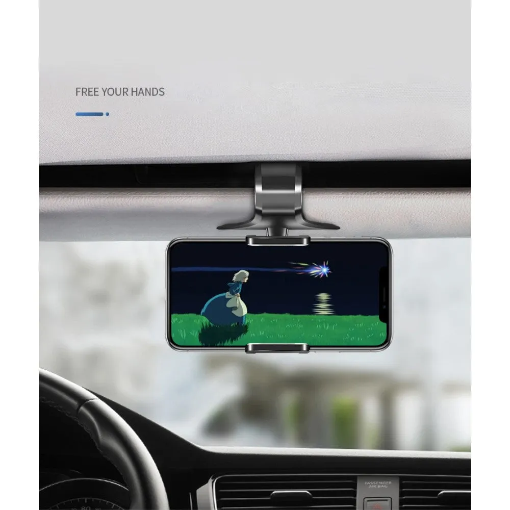 3 in 1 Car GPS Smartphone Holder: Dashboard / Visor Clamp   AC Grid Clip for HTC U11 Dual TD-LTE U-3u (HTC Ocean) - Black