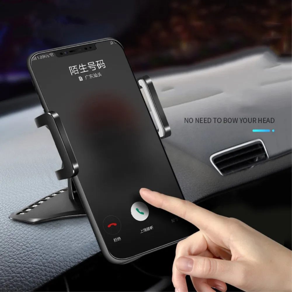 3 in 1 Car GPS Smartphone Holder: Dashboard / Visor Clamp   AC Grid Clip for HTC U11 Dual TD-LTE U-3u (HTC Ocean) - Black