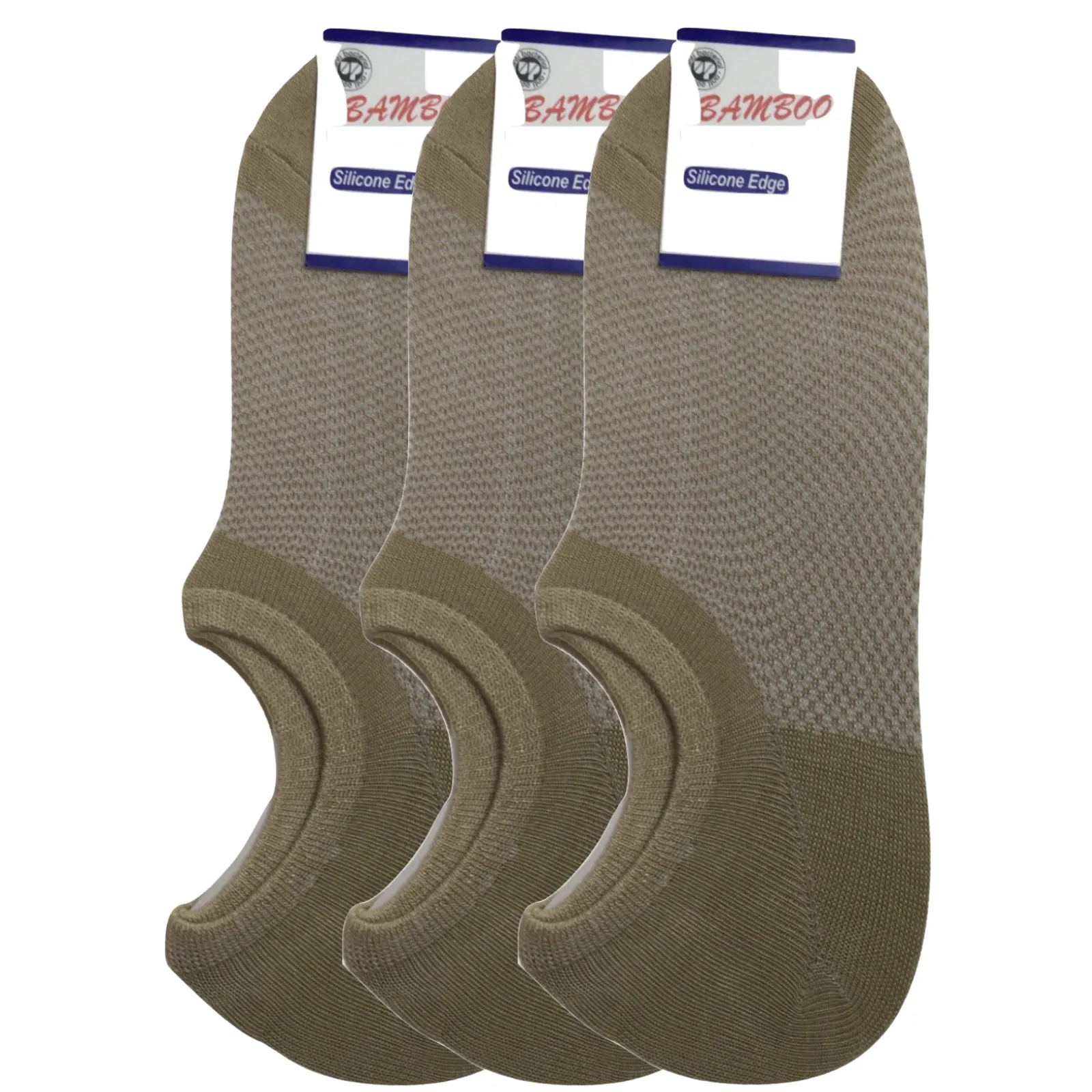 3x Pairs No Show Bamboo Socks Non-Slip Heel Grip Low Cut Invisible Footlet New