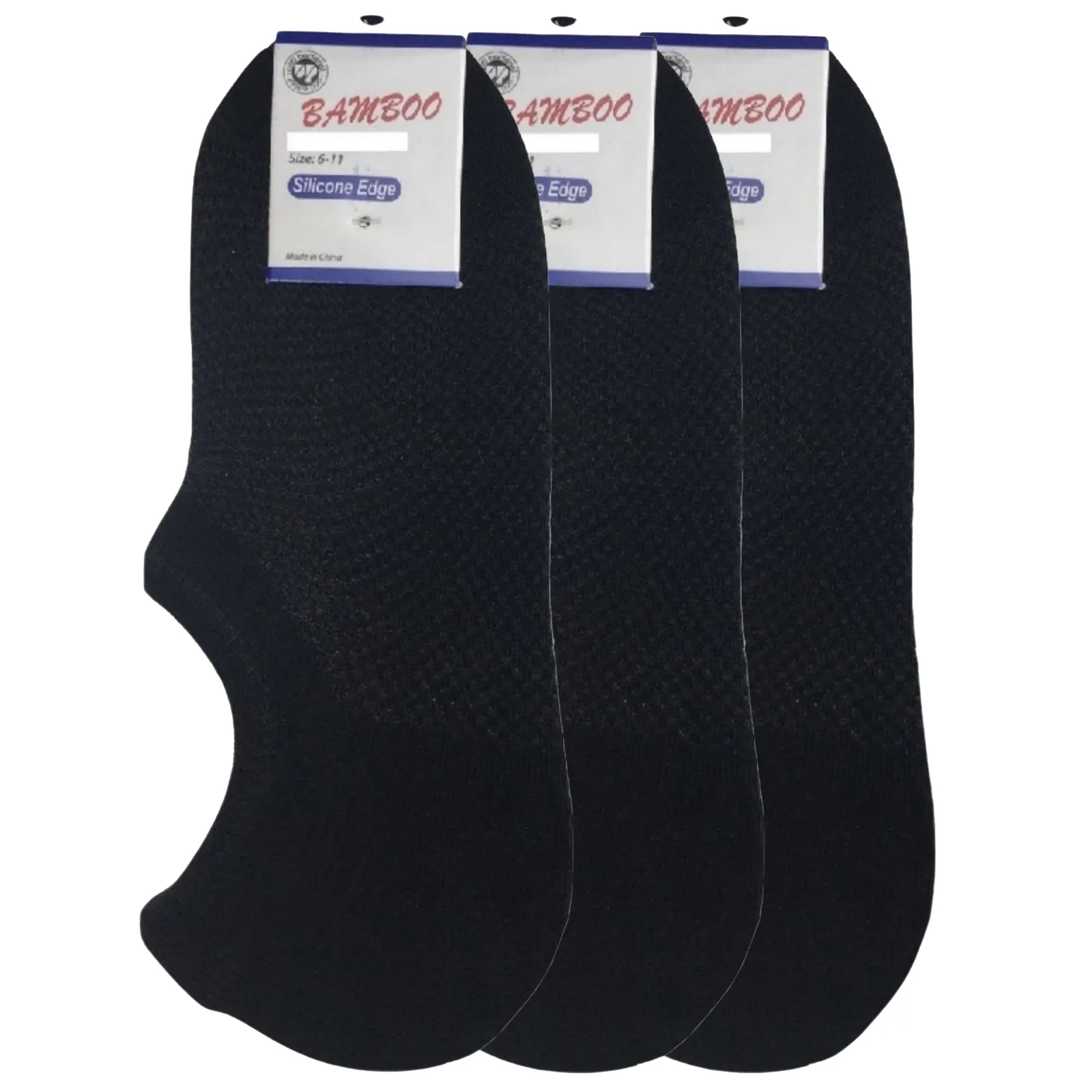 3x Pairs No Show Bamboo Socks Non-Slip Heel Grip Low Cut Invisible Footlet New