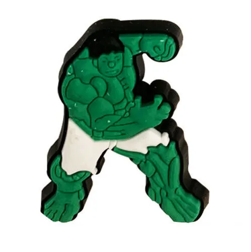4 Pcs Marvel Hulk & Thor Shoe Charms For Croc, Bracelet, Shoe & Wristbands - New