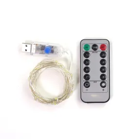 5 meters Waterproof USB LED Lights 100 lights with remote control
