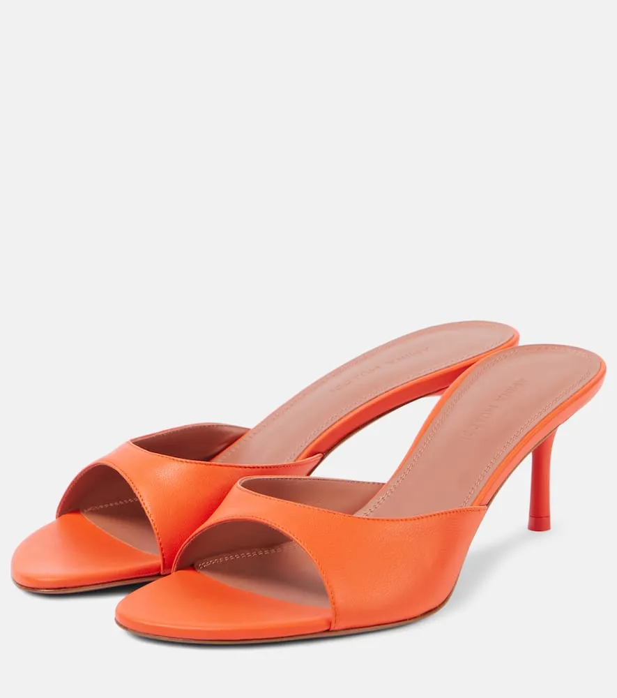 Amina Muaddi Jeanne 60 leather mules