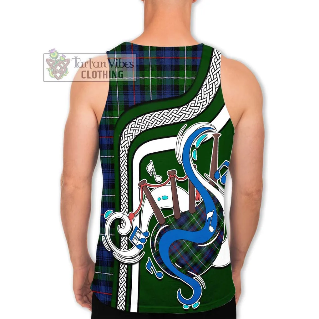 Baillie Tartan Men's Tank Top with Epic Bagpipe Style