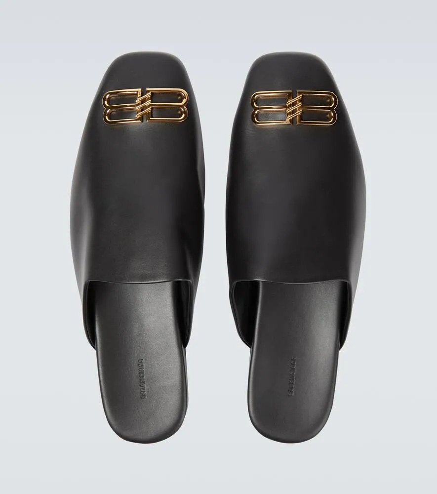 Balenciaga Cosy BB leather slippers