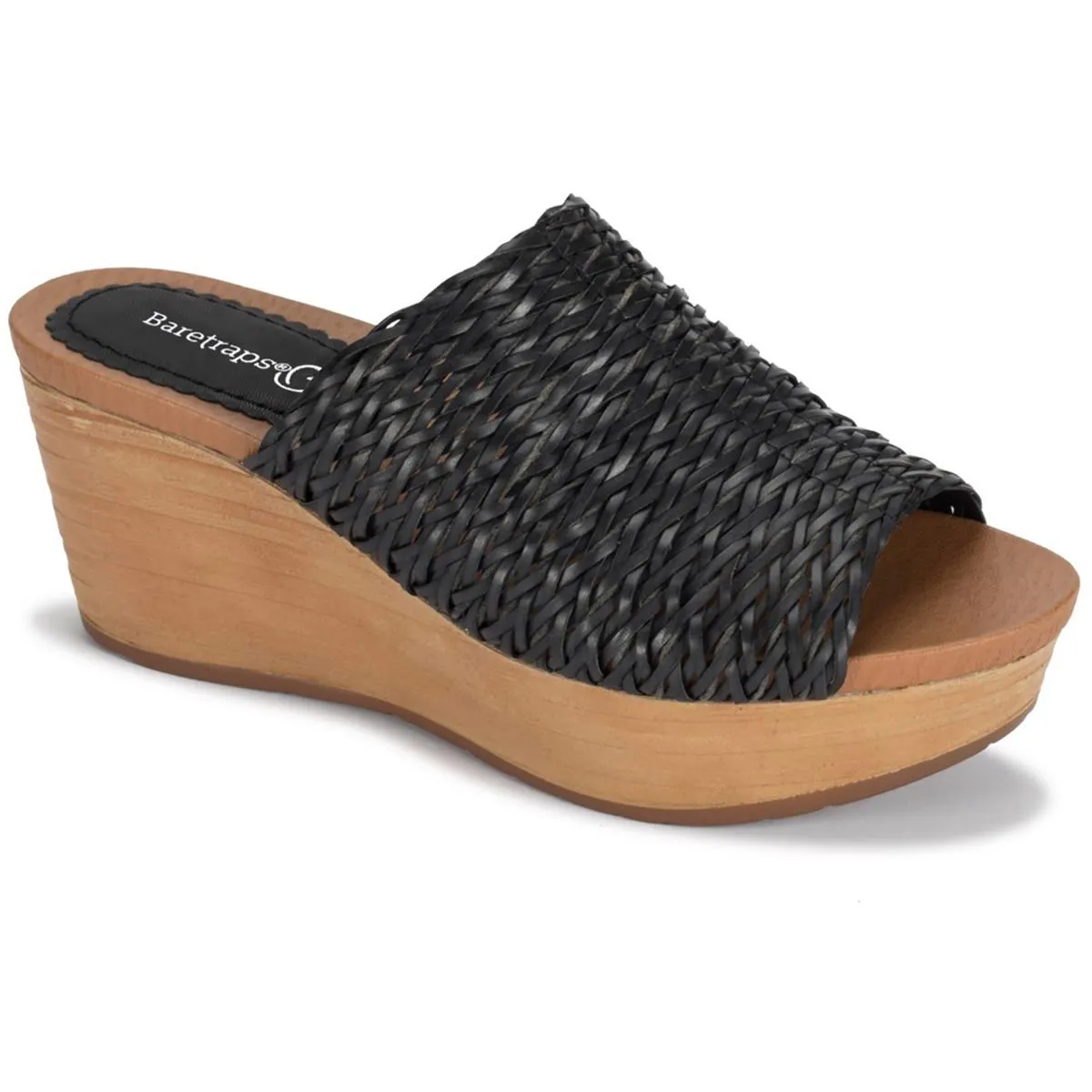 Baretraps Womens Macauley Woven Slip On Wedge Sandals