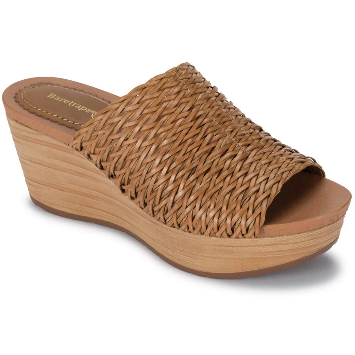 Baretraps Womens Macauley Woven Slip On Wedge Sandals