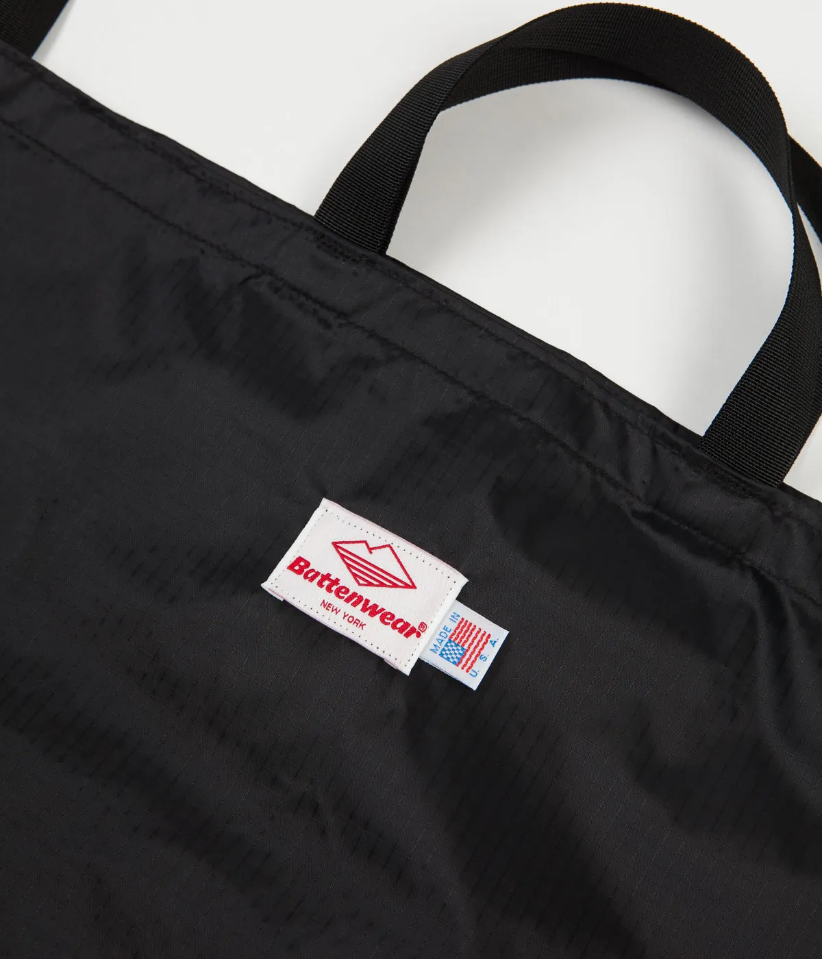 Battenwear Packable Tote Bag - Black / Black