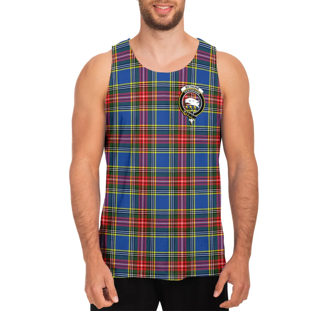 Bethune Tartan Mens Tank Top with Family Crest