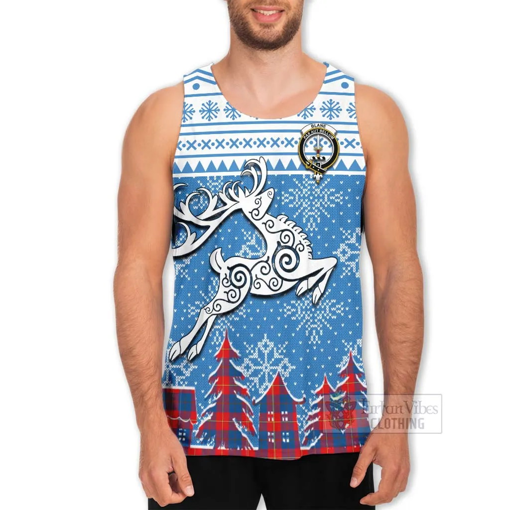 Blane Clan Christmas Men's Tank Top Celtic Reindeer Style
