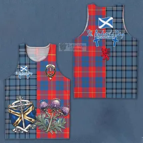 Blane Tartan Men's Tank Top Happy St. Andrew's Day Half Tartan Style