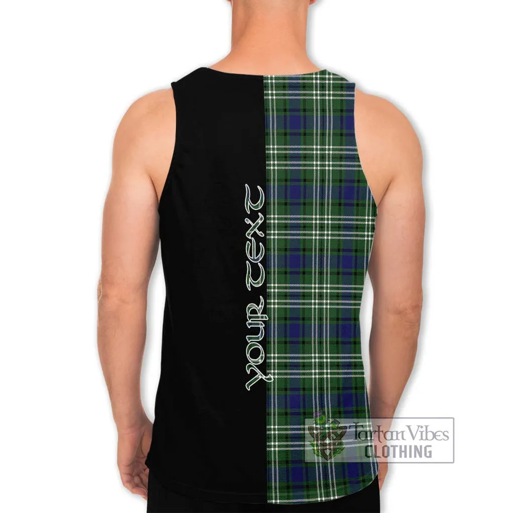 Blyth Tartan Men's Tank Top with Family Crest and Half Of Me Style