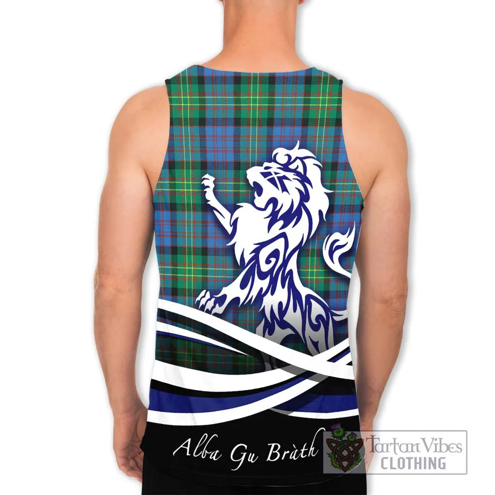 Bowie Ancient Tartan Men's Tank Top with Alba Gu Brath Regal Lion Emblem