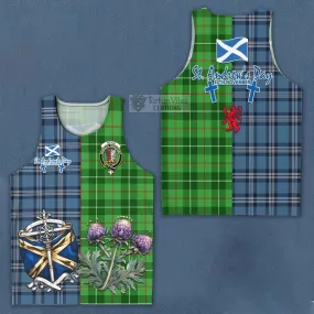 Boyle Tartan Men's Tank Top Happy St. Andrew's Day Half Tartan Style