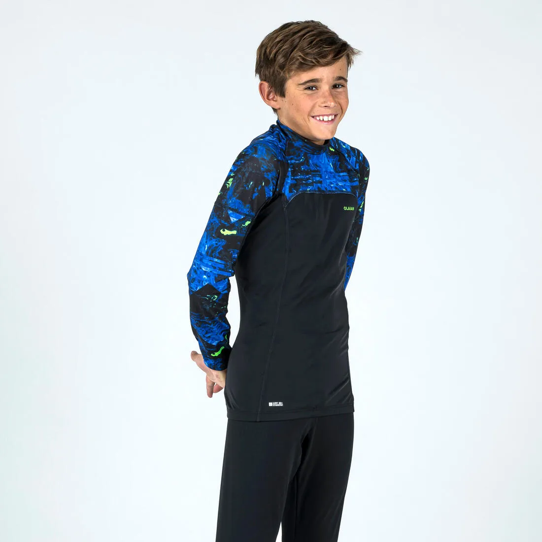 Boy's long-sleeved anti-UV T-shirt - 500