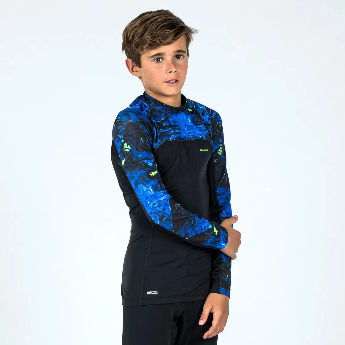 Boy's long-sleeved anti-UV T-shirt - 500