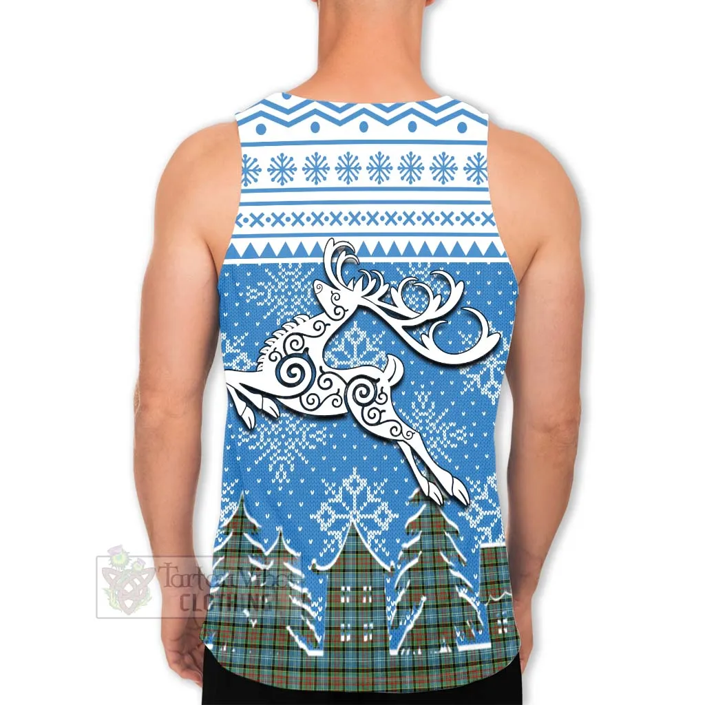 Brisbane Clan Christmas Men's Tank Top Celtic Reindeer Style