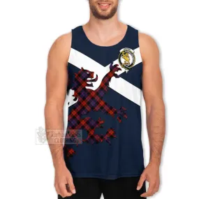Brown (Broun) Tartan Lion Rampant Men's Tank Top  Proudly Display Your Heritage with Alba Gu Brath and Clan Name