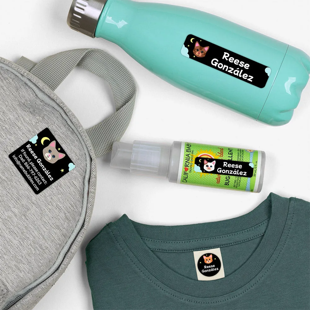 Cats Camp Labels Pack