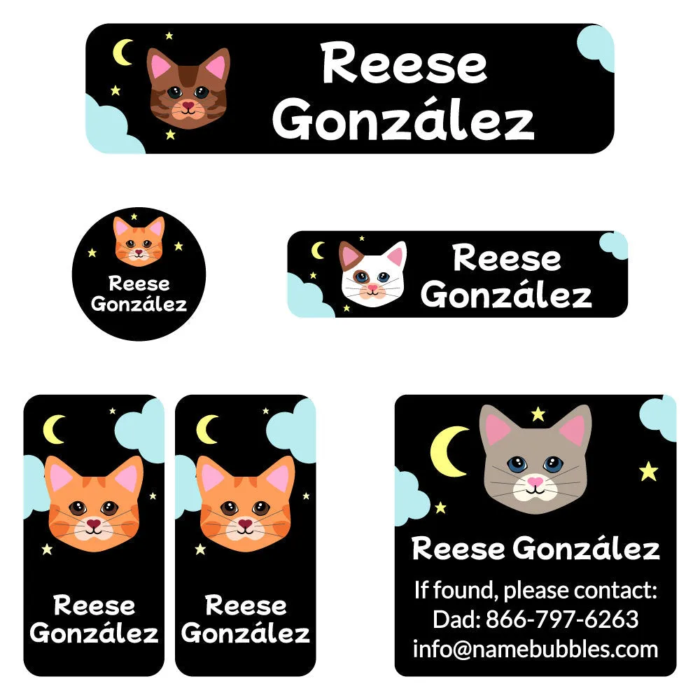 Cats Camp Labels Pack