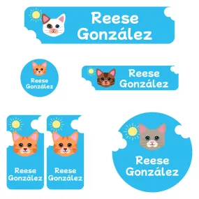 Cats Daycare Labels Pack