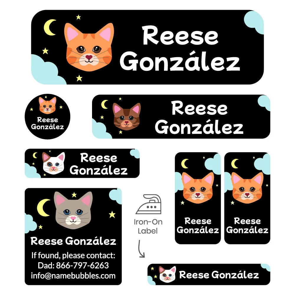 Cats Sleepaway Camp Labels Pack
