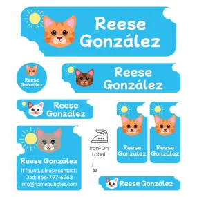 Cats Sleepaway Camp Labels Pack
