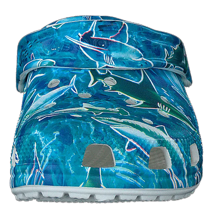 Classic Pool Party Clog K Shark/ocean