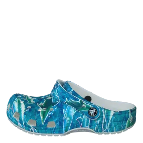 Classic Pool Party Clog K Shark/ocean