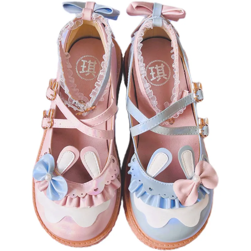 Cute Bunny Flat Lolita Shoes