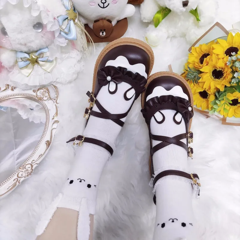 Cute Bunny Flat Lolita Shoes
