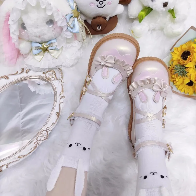 Cute Bunny Flat Lolita Shoes