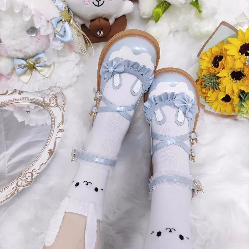 Cute Bunny Flat Lolita Shoes