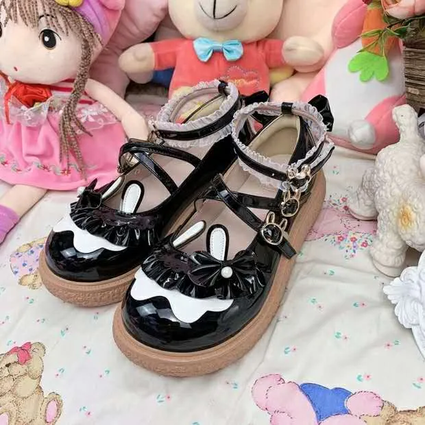 Cute Bunny Flat Lolita Shoes