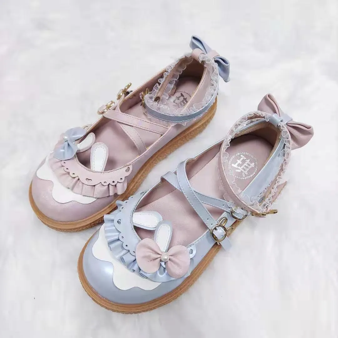 Cute Bunny Flat Lolita Shoes