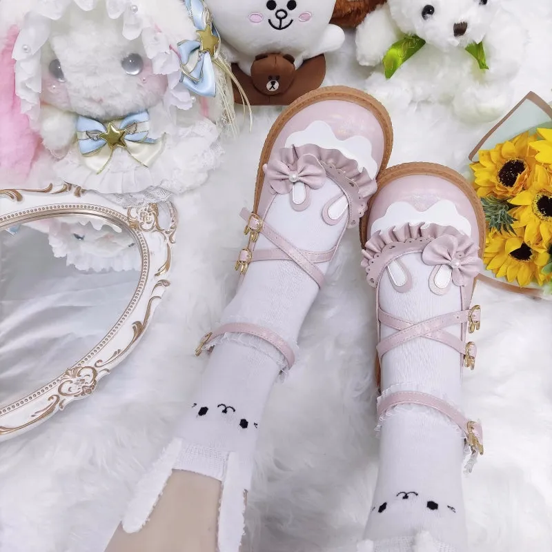 Cute Bunny Flat Lolita Shoes