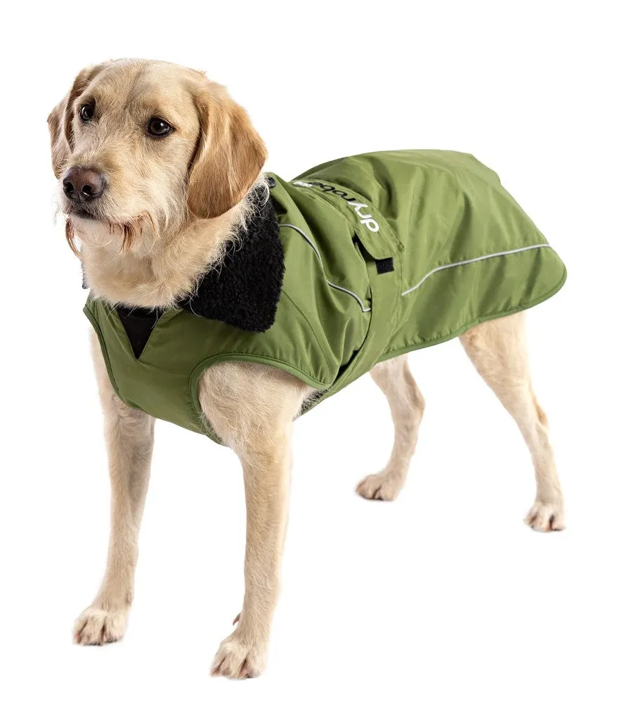 DRYROBE DOG ROBE - DARK GREEN/BLACK