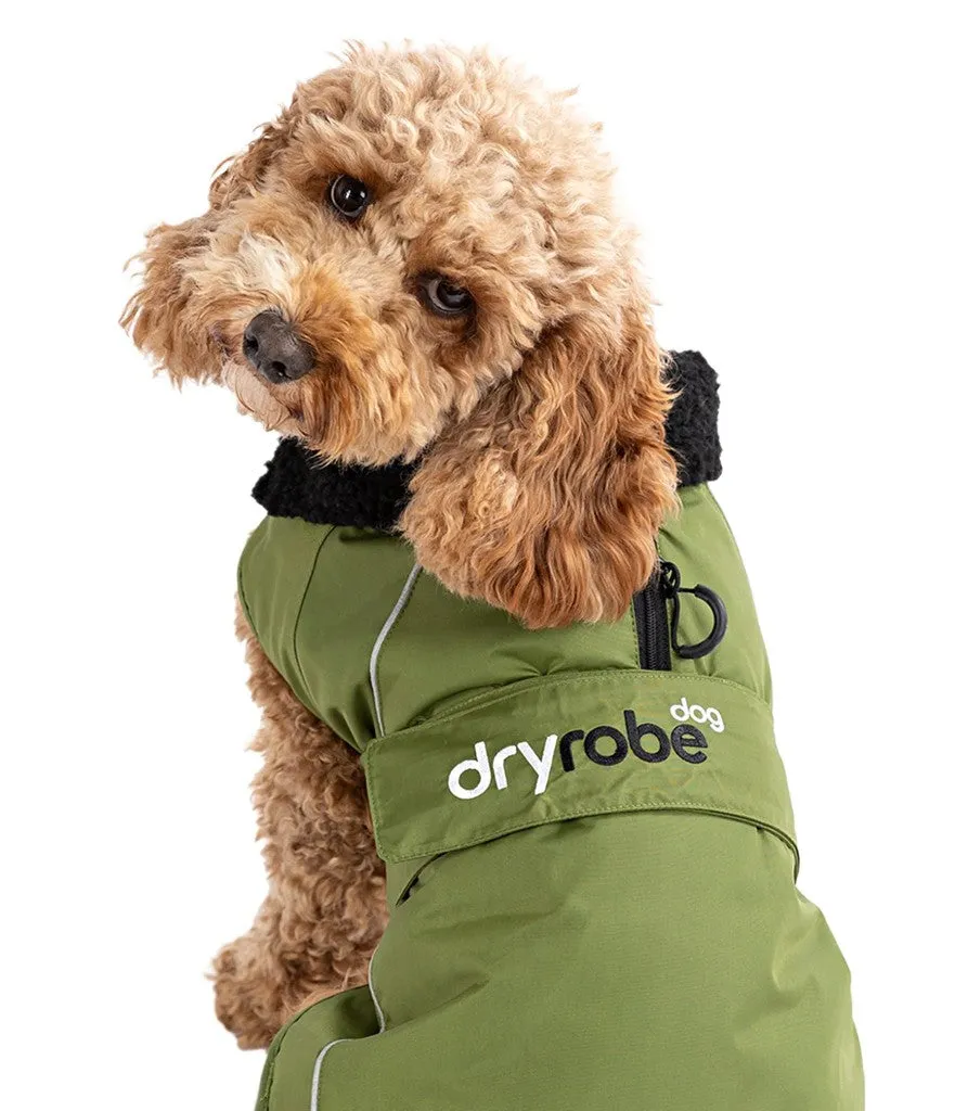 DRYROBE DOG ROBE - DARK GREEN/BLACK