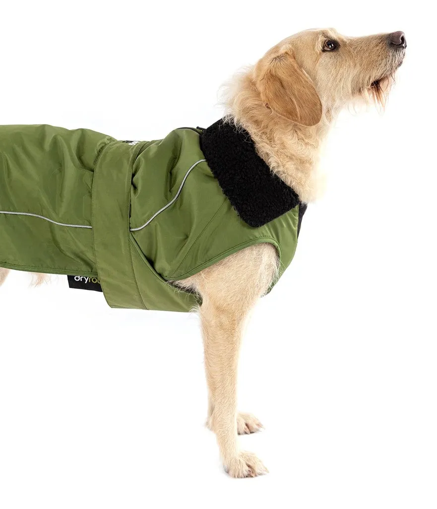 DRYROBE DOG ROBE - DARK GREEN/BLACK