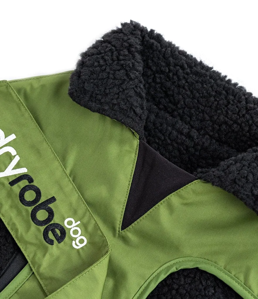 DRYROBE DOG ROBE - DARK GREEN/BLACK