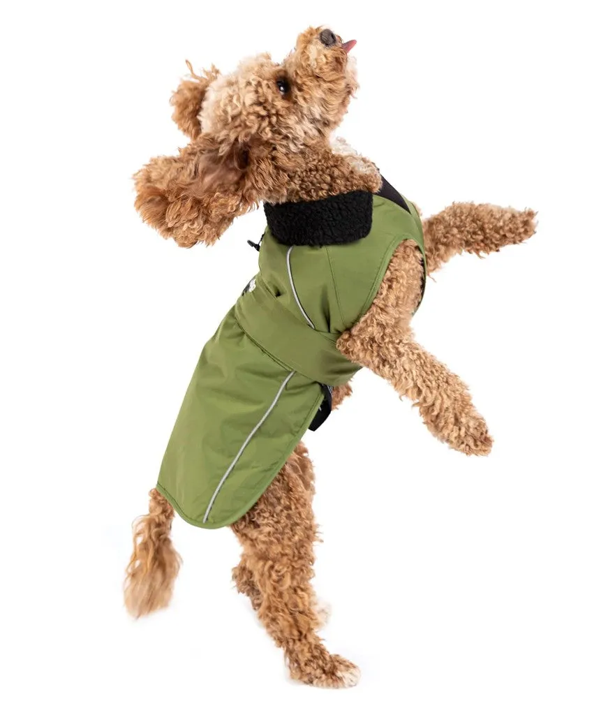 DRYROBE DOG ROBE - DARK GREEN/BLACK