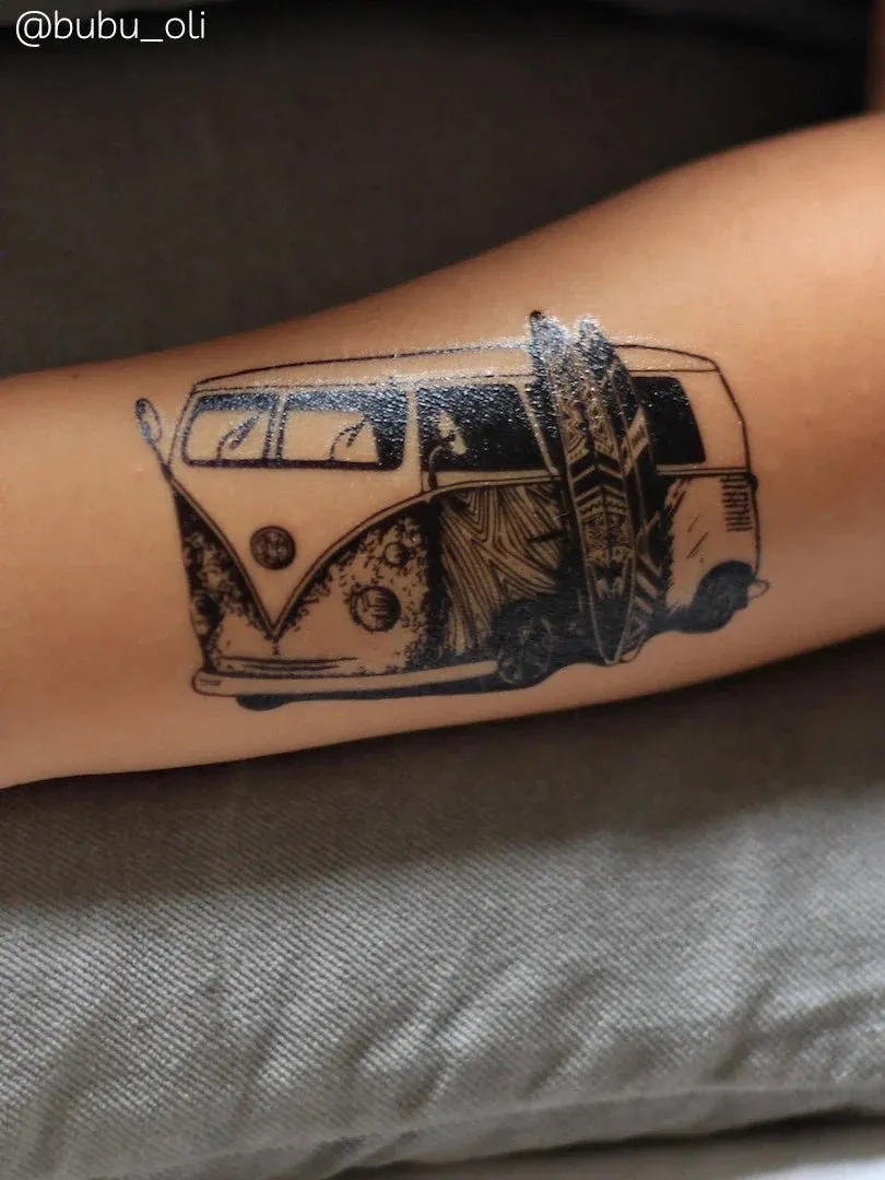 Ducky Street Surf Van Temporary Tattoos