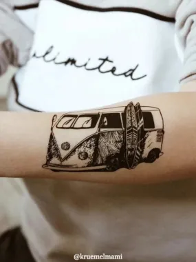 Ducky Street Surf Van Temporary Tattoos