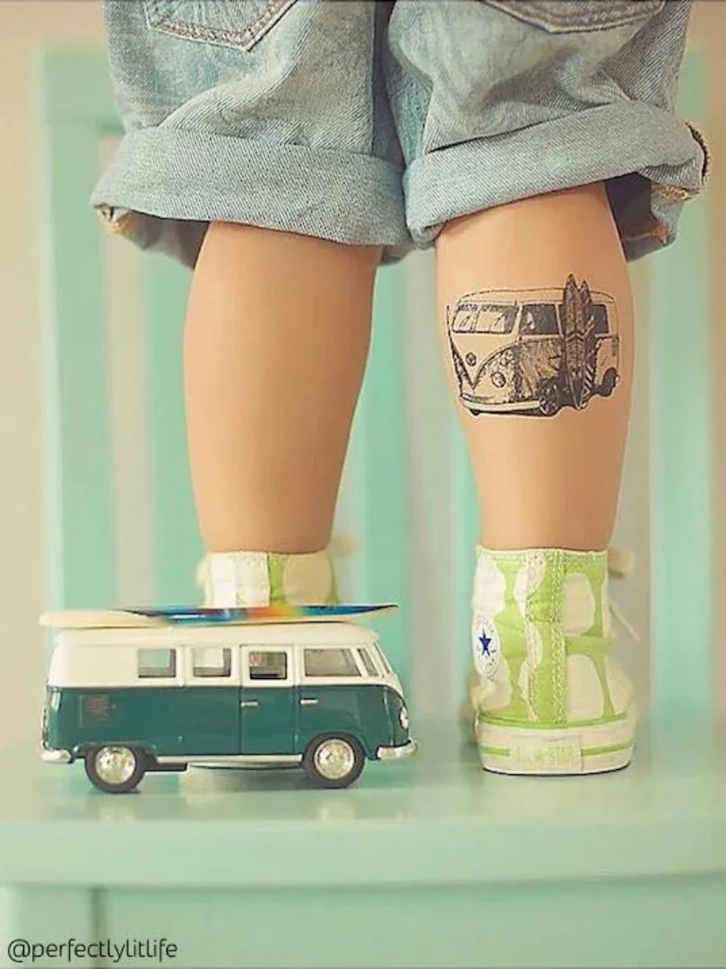 Ducky Street Surf Van Temporary Tattoos