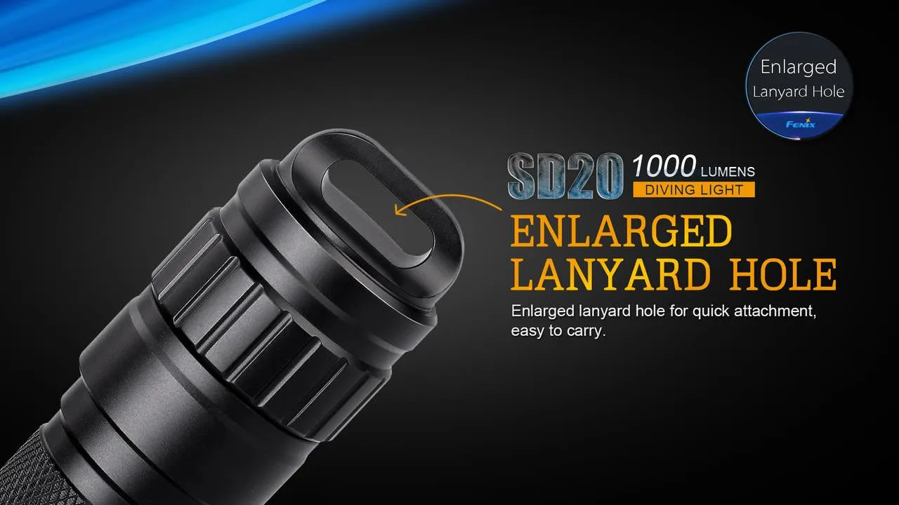 Fenix SD20 1000 Lumen CREE LED 100 meter submersible Diving Flashlig