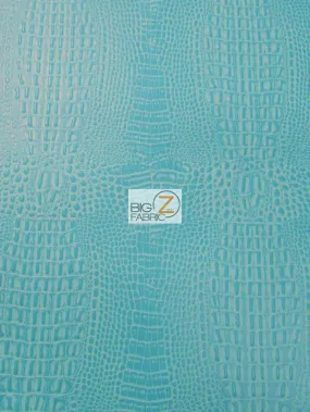 Fiji Turquoise Crocodile Marine Vinyl Fabric / Sold By The Yard