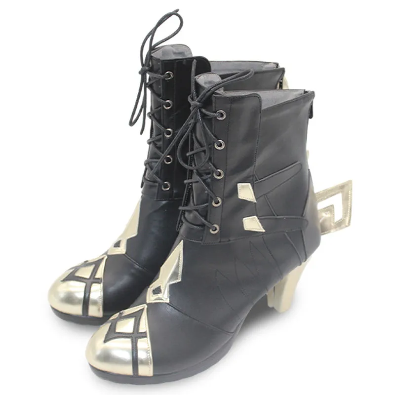 Genshin Impact the Eleven Fatui Harbingers The Knave The Servant Arlecchino Cosplay Shoes
