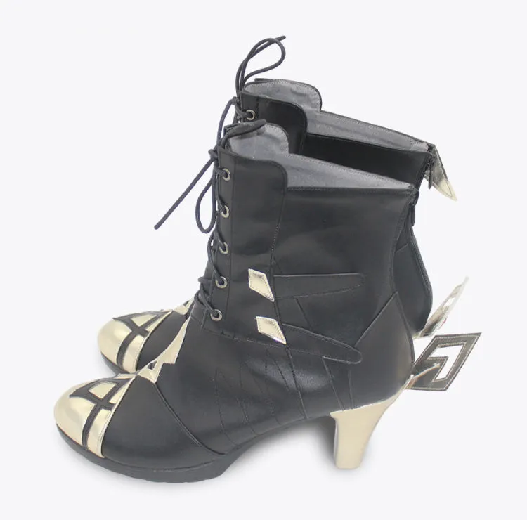 Genshin Impact the Eleven Fatui Harbingers The Knave The Servant Arlecchino Cosplay Shoes