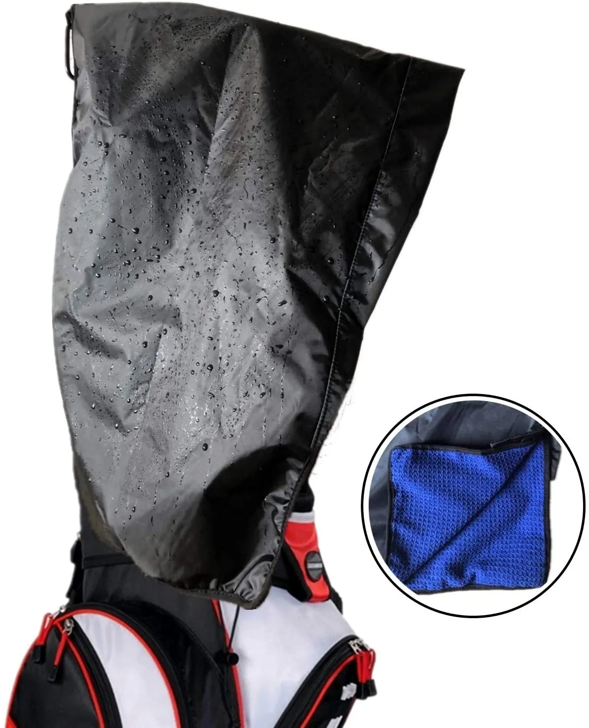 Golf Rain Hood Towel with Clip 1 Pack